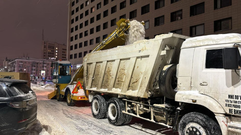 За ночь с воронежских улиц вывезли 13,5 тыс кубометров снега