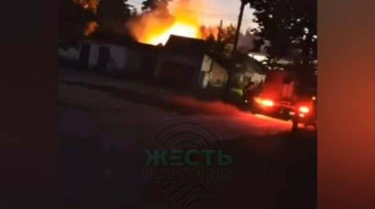 В Лисках Воронежской области ночью 19 июля вспыхнули гаражи