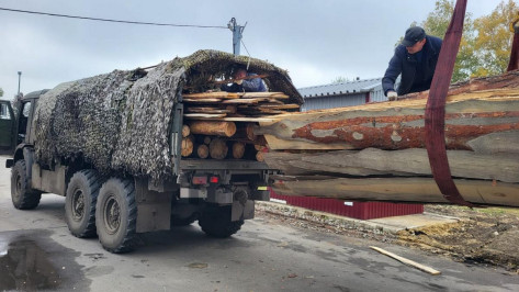 Тренер из Борисоглебска отправил партию древесины участникам СВО
