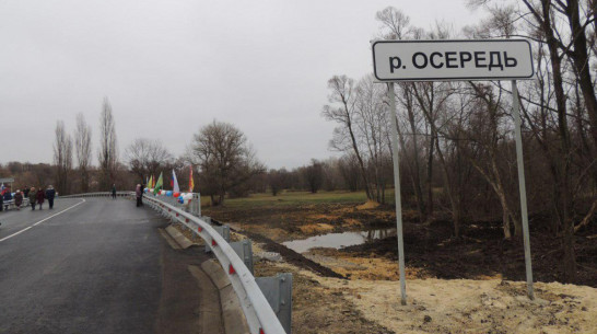 В Бутурлиновском районе Воронежской области построили мост через реку за 45 млн рублей