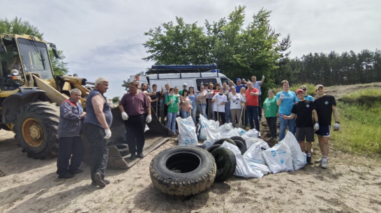 Более 50 человек очистили от мусора берег Воронежского водохранилища