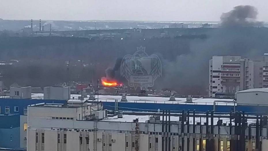 Воронежцы сняли на видео пожар на улице Антокольского