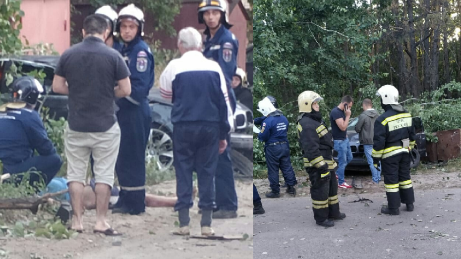 В Воронеже BMW насмерть сбил пешехода и врезался в столб 