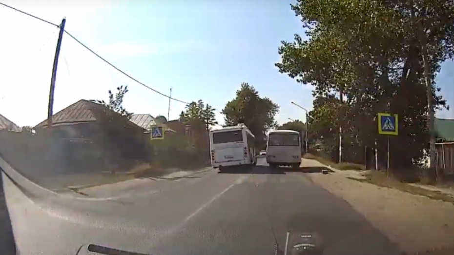 В Воронеже оштрафовали маршрутчика, объехавшего по встречной полосе автобус