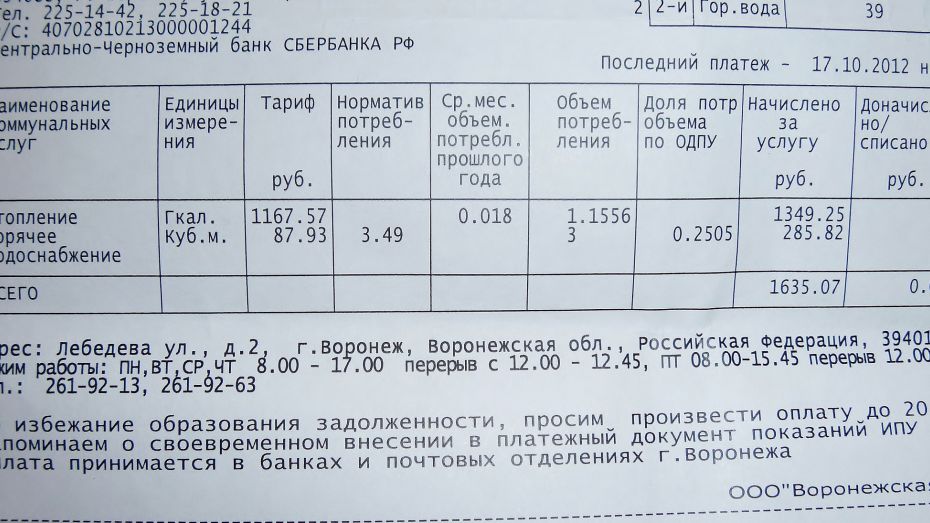 Около 28 миллионов рублей долгов за коммунальные услуги взыскали приставы с воронежцев в прошлом году