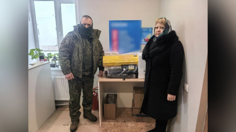 Жители верхнемамонского села Дерезовка передали бойцам СВО тепловую пушку