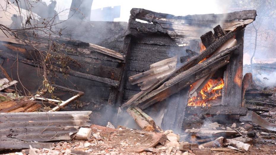 На пожаре в семилукском селе пострадала 54-летняя женщина