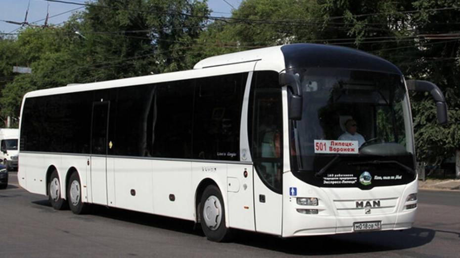 Отменены все автобусные рейсы из Липецка в Воронежскую область