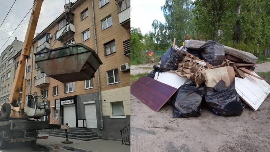 Воронежские УК в мае выгребли из подвалов и чердаков МКД кучу мусора с двухэтажный дом
