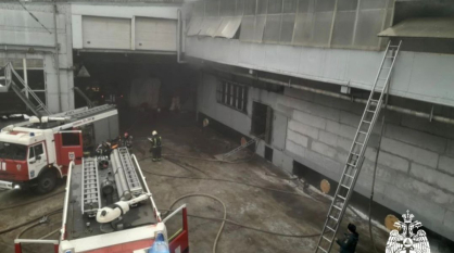 В Воронеже на заводе «Янтарь» 14 февраля произошел пожар: фото