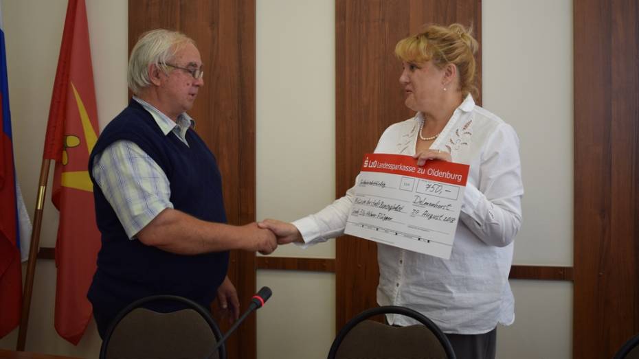 Борисоглебск получил сертификат на 1 250 евро от жительницы города-побратима Дельменхорста