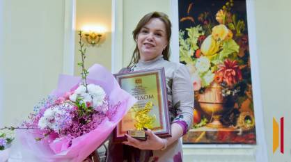 Лидер профсоюзной организации РИА «Воронеж» Светлана Васильева получила знак общественного признания