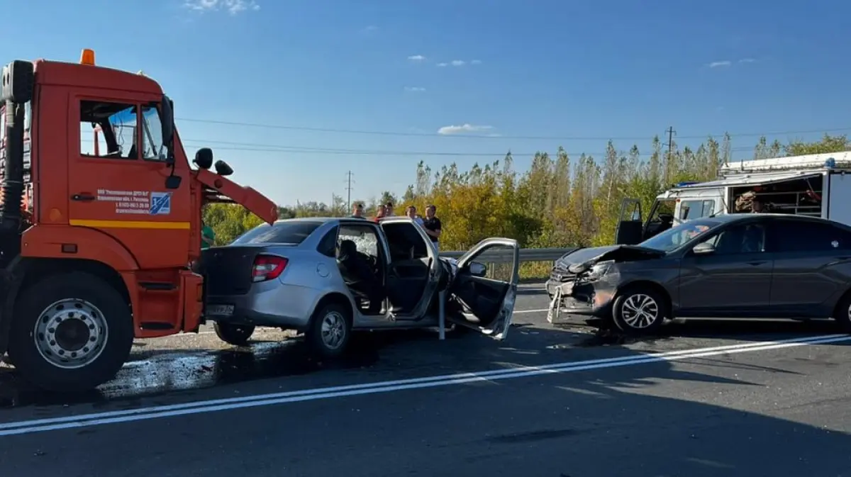 Регистратор снял ДТП в Воронежской области, в котором погибла 18-летняя  девушка