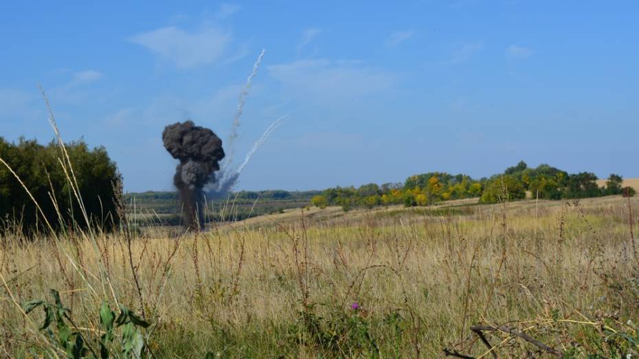 В Острогожском районе взрывотехники уничтожили 78 снарядов времен войны