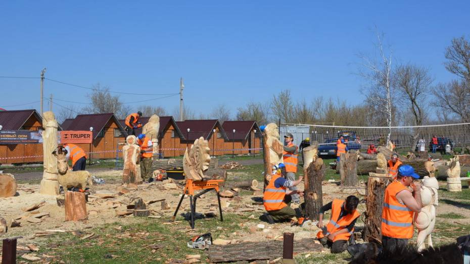 В Каширском районе на фестивале «Битва бензопил» мастера сделали 28 деревянных скульптур