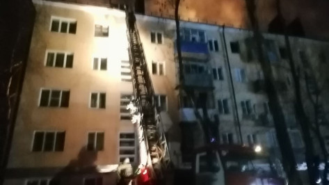 Из горящей воронежской 5-этажки вывели 177 человек