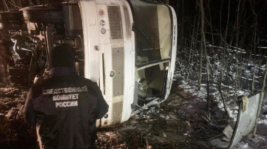 Рейсовый автобус вылетел в кювет и опрокинулся под Воронежем: пострадали 4 пассажира