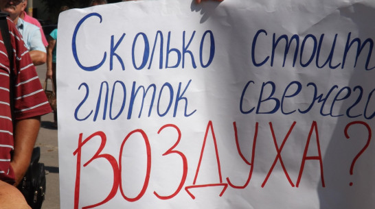 Ольховатские активисты вышли на митинг против сахкомбината