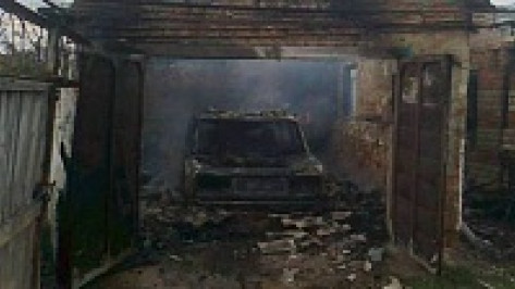 В Верхнемамонском районе сгорел автомобиль «ВАЗ-2107»