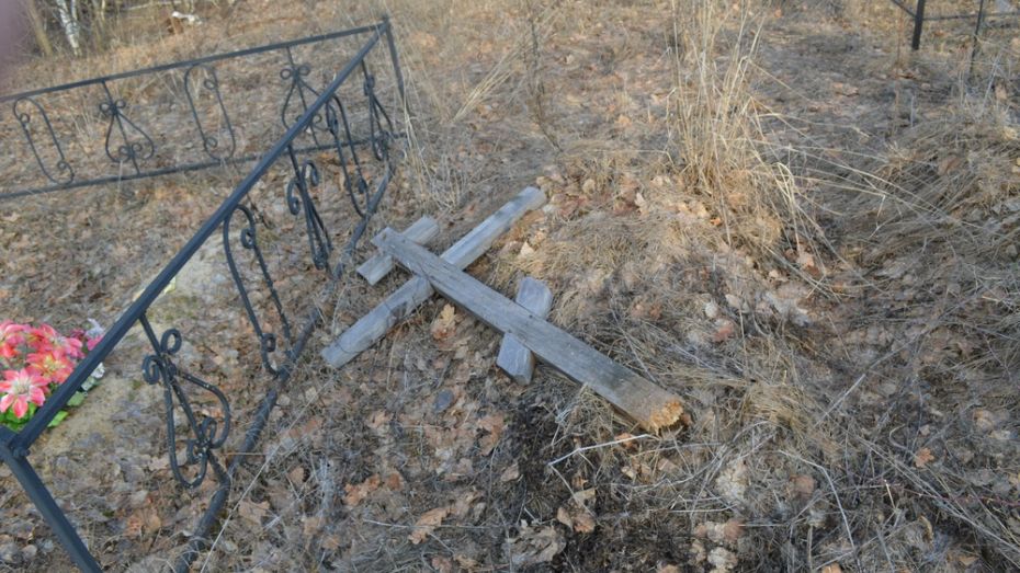 На кладбище в Рамони вандалы спилили несколько крестов на могилах