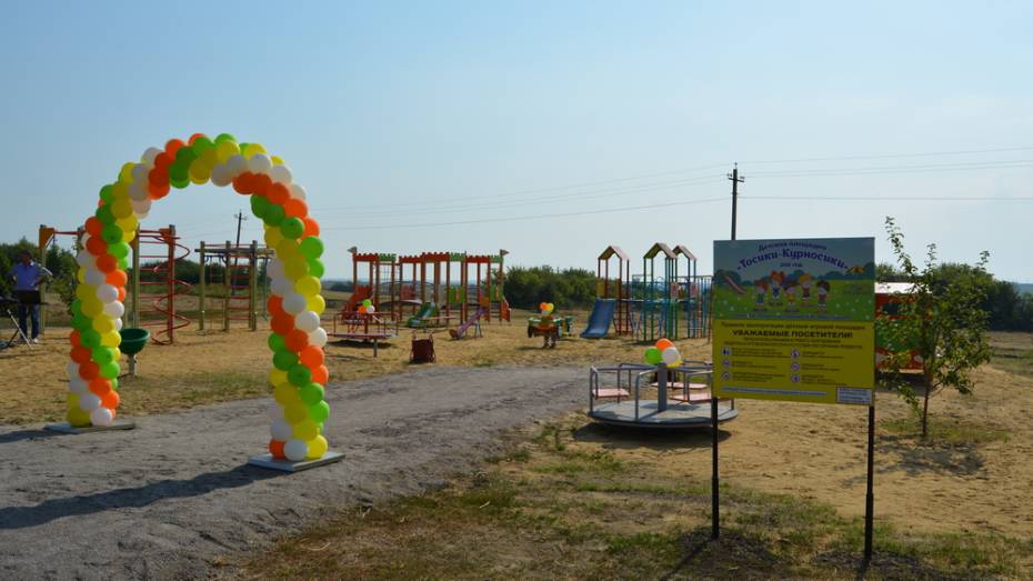 Активисты россошанского села Анцелович оборудовали детскую площадку на 1 млн рублей