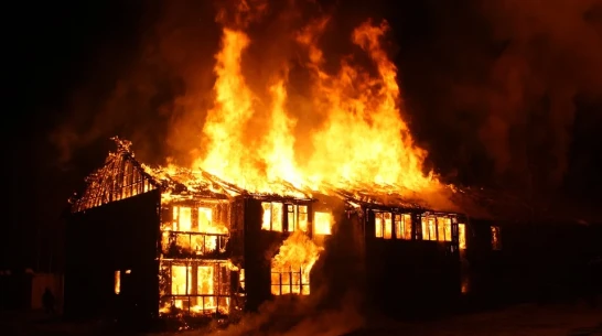 В селе Ливенка Воронежской области сгорел дом многодетной семьи