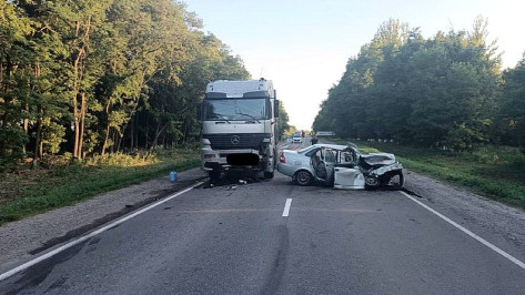 Женщина погибла после страшного ДТП с грузовиком в Воронежской области