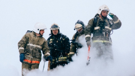 Воронежские спасатели опубликовали видео тушения пожара в цехе ЗАО «Холод»