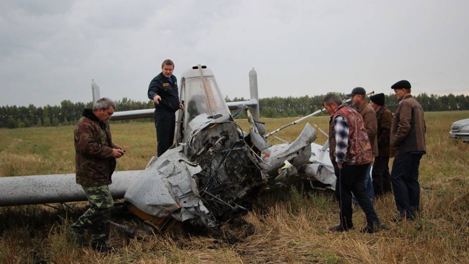 Последствия падения самолета в Воронежской области попали на видео