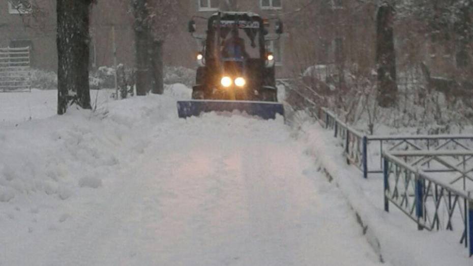 Администрация рассказала об уборке снега в Воронеже после метели 25 декабря