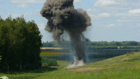 Спасатели в Воронежской области  подорвали две тонны боеприпасов