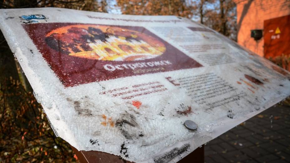 Городской сад в Острогожске атаковали вандалы