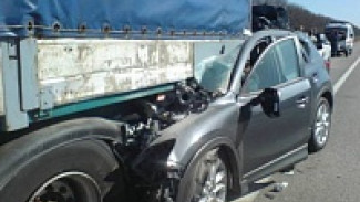 В Воронежской области «Мазда» влетела под фуру: двое погибли