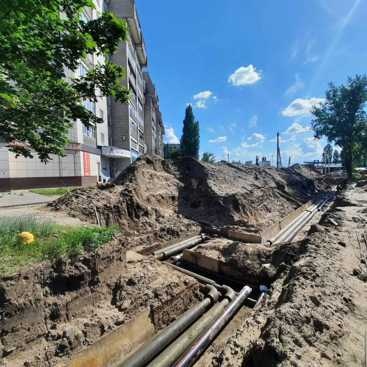 В Левобережном районе Воронежа заменят 1,3 км изношенной теплосети до 30  июля