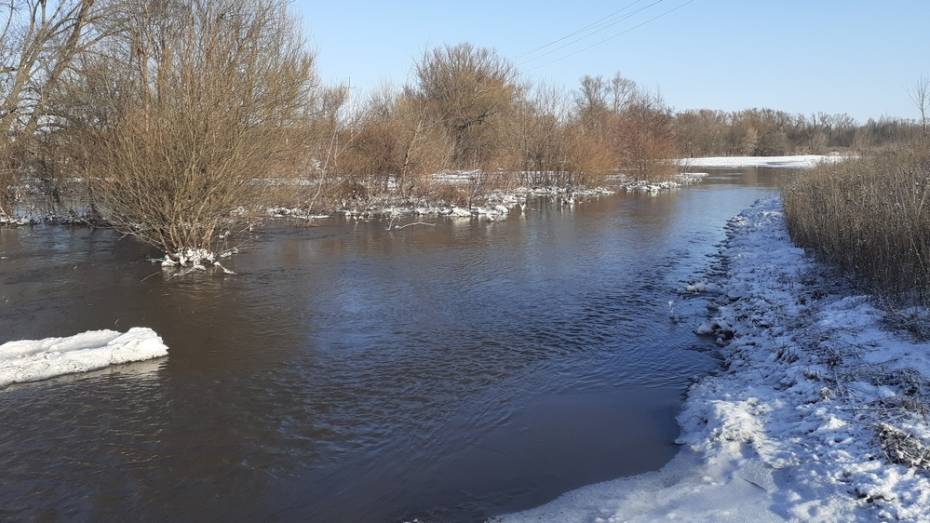В семилукском селе Латное затопило один из мостов