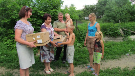Многодетная семья из Нижнедевицкого района получила в подарок компьютер от областного правительства