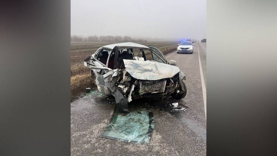 В Воронежской области женщина на «Ладе Калине» выехала на встречку и погибла