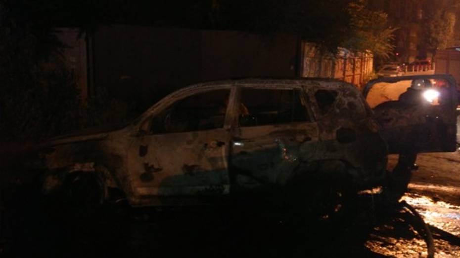 В Воронеже во дворе дома сгорела «Тойота»