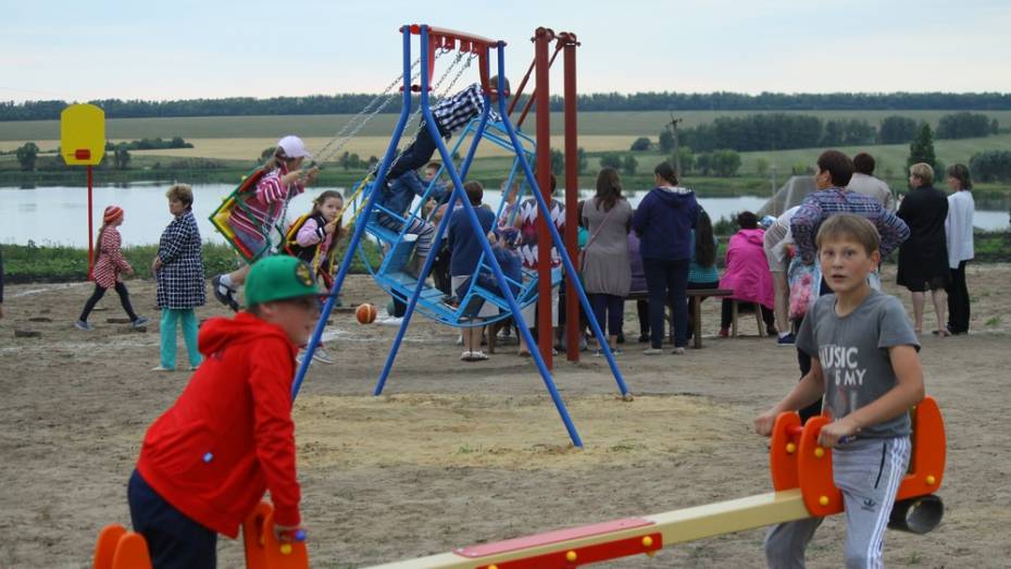 В аннинском поселке Круглоподпольное общественники оборудовали детскую площадку