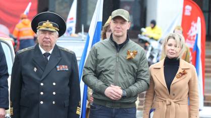 Вице-губернатор Воронежской области Дмитрий Маслов принял участие в старте «Автопробега Победы» в Москве