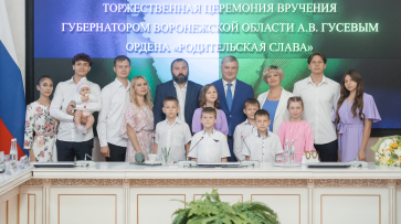Воронежский губернатор вручил награды многодетным семьям