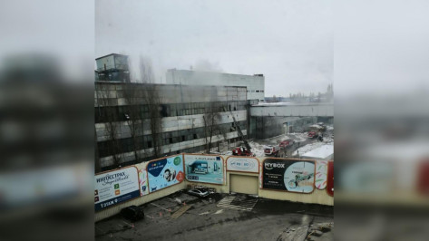 В промзоне у торгового центра на левом берегу Воронежа произошел пожар