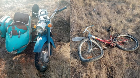 Пьяный 25-летний мотоциклист сбил велосипедистку в Воронежской области
