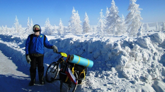 До Воронежа доберется проехавший 30 тыс км велосипедист