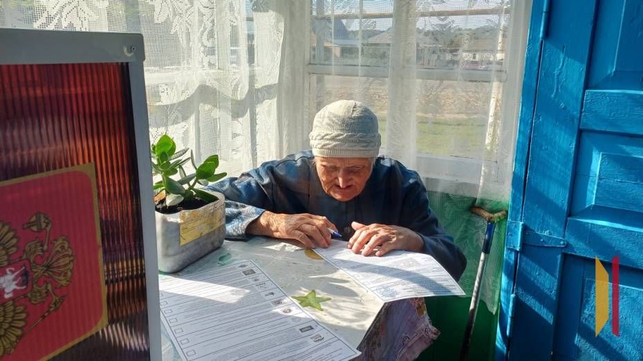 На выборах депутатов Госдумы РФ проголосовала 102-летняя жительница поселка Хохольский
