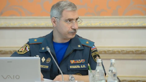 Александр Гусев поздравил с юбилеем начальника Главного управления МЧС России по Воронежской области Александра Кошеля