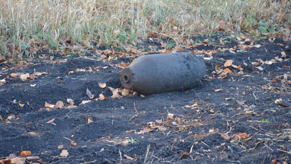 В Нижнедевицком районе на поле нашли 100-килограммовую бомбу времен ВОВ