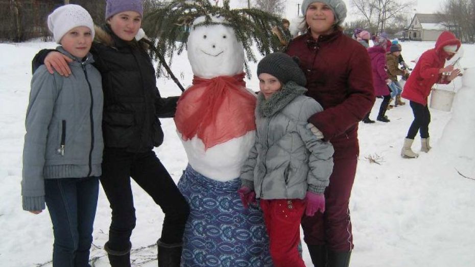 В Павловском районе прошел конкурс на лучшего снеговика