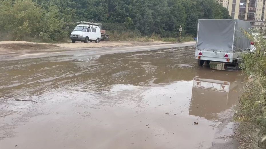 Содержимое канализации затопило улицу Загоровского в Воронеже