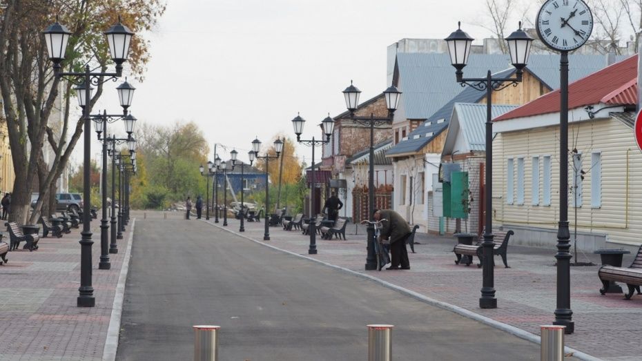 Пешеходную зону Боброва в Воронежской области благоустроят за 33 млн рублей